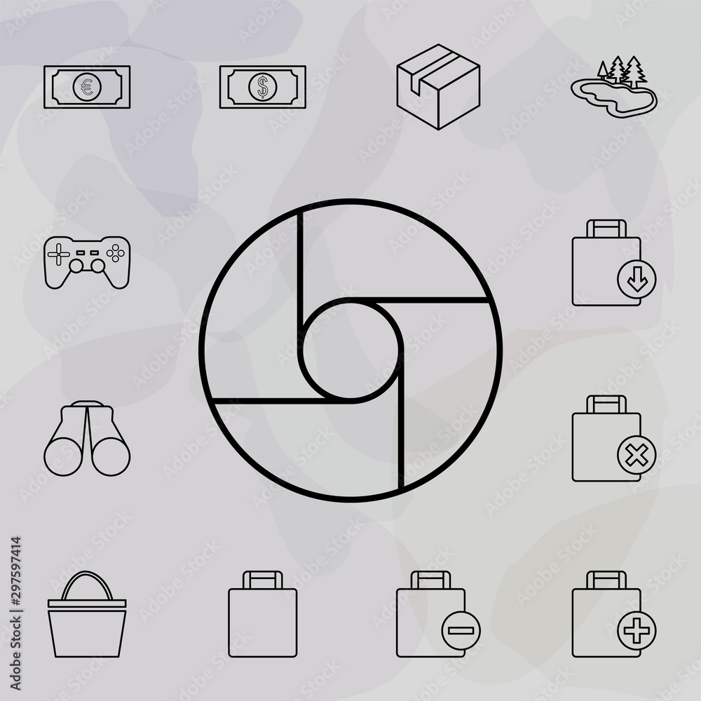 Poster camera focus icon. universal set of web for website design and development, app development