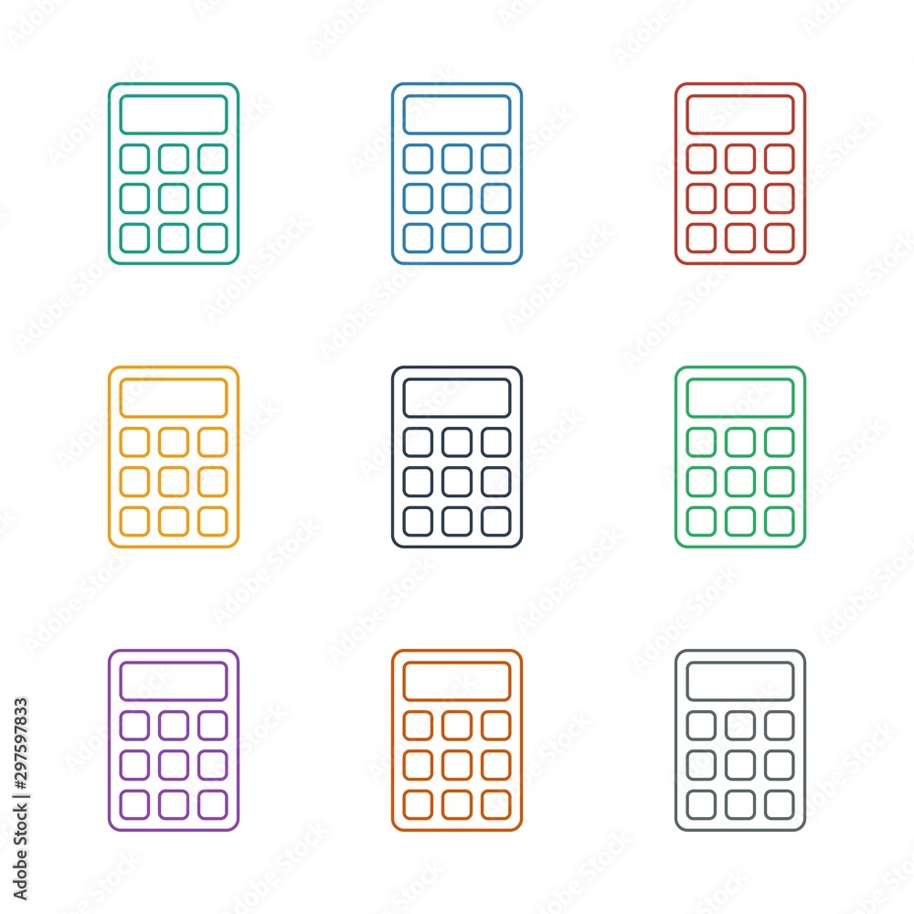 Poster calculator icon white background