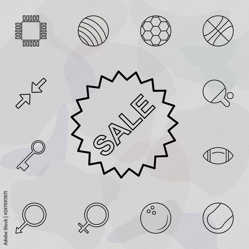 Wall mural sale sale sign icon. universal set of web for website design and development, app development