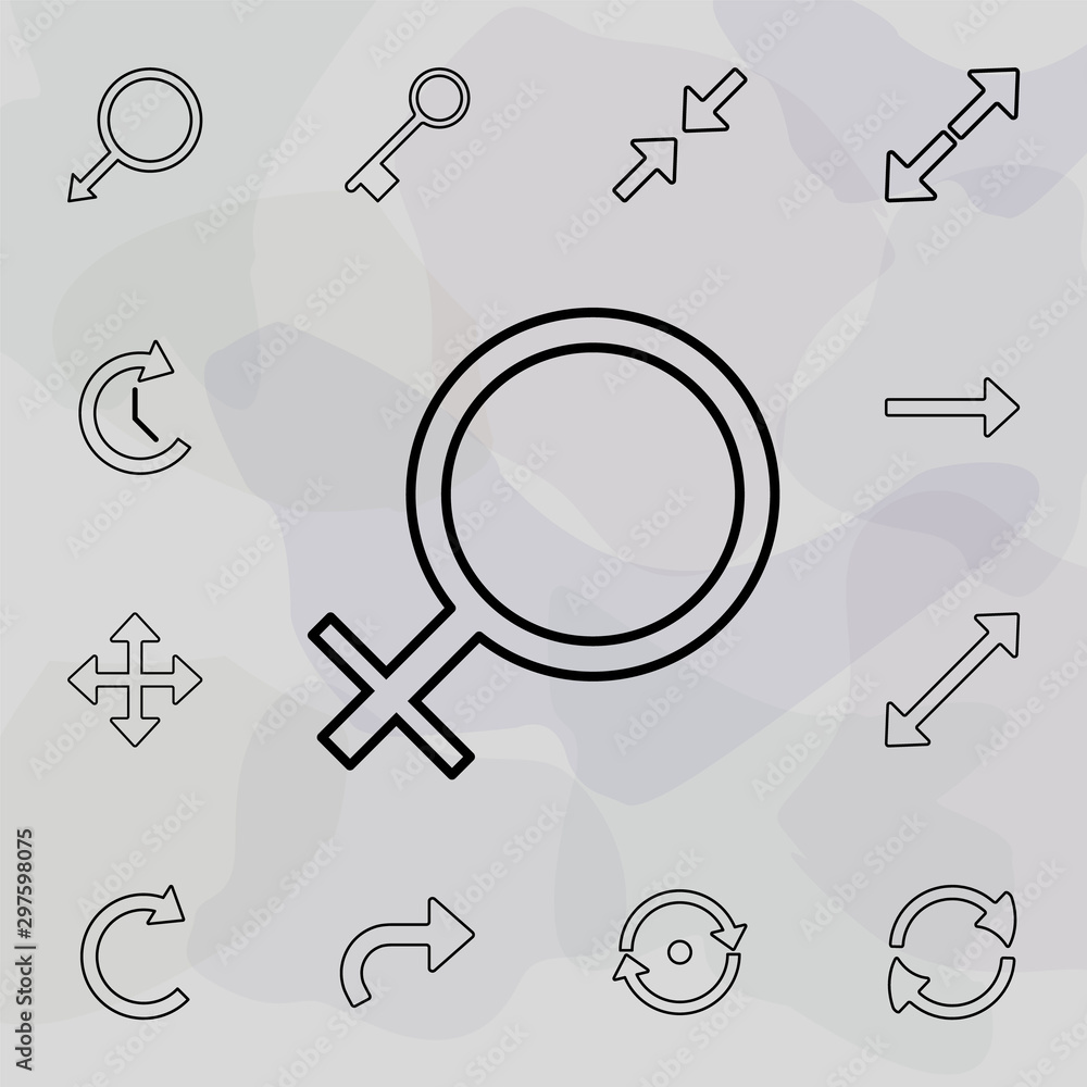 Aufkleber sign of a woman icon. universal set of web for website design and development, app development