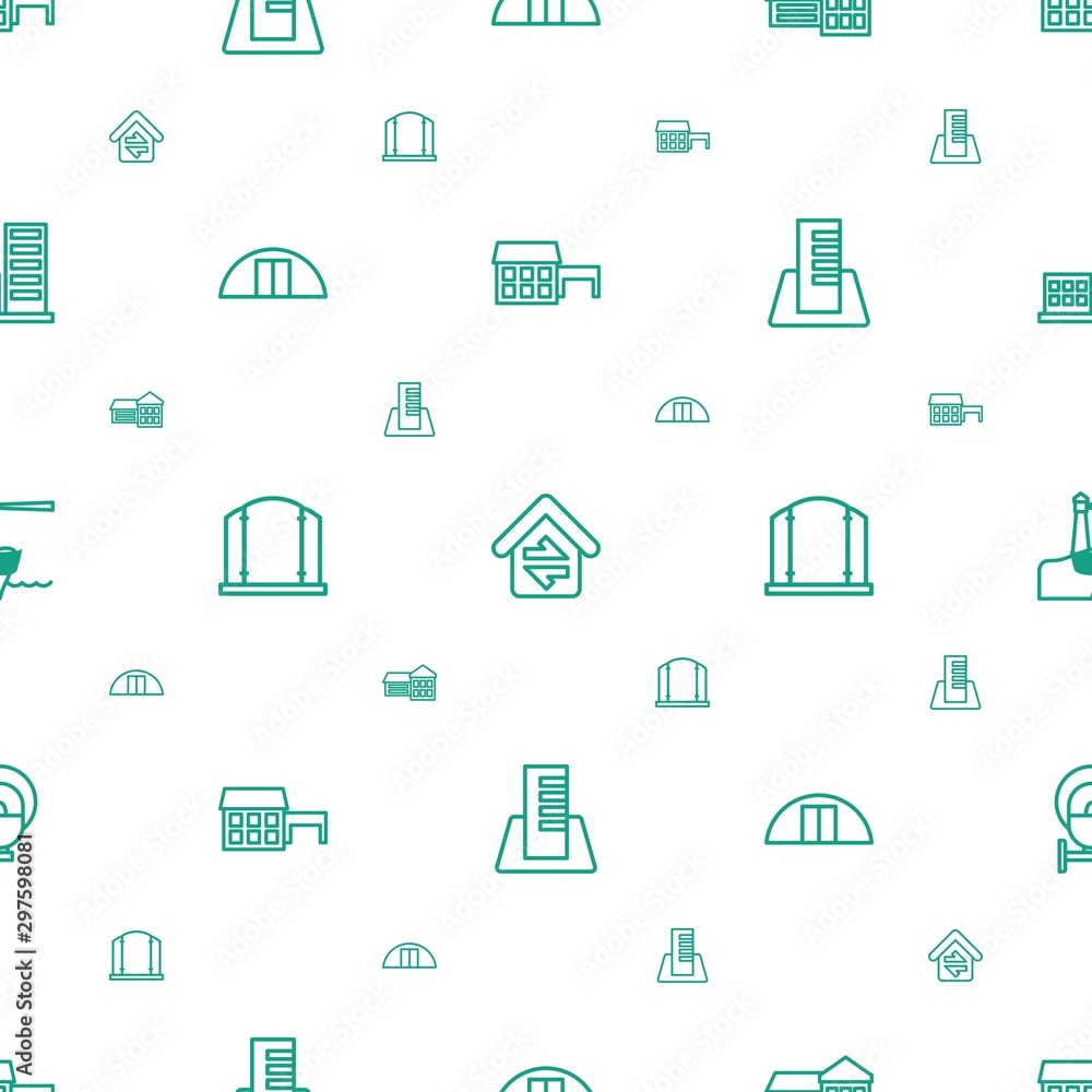 Poster architecture icons pattern seamless white background