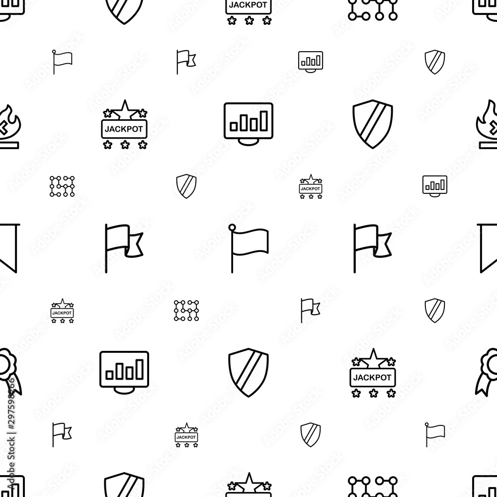 Poster banner icons pattern seamless white background
