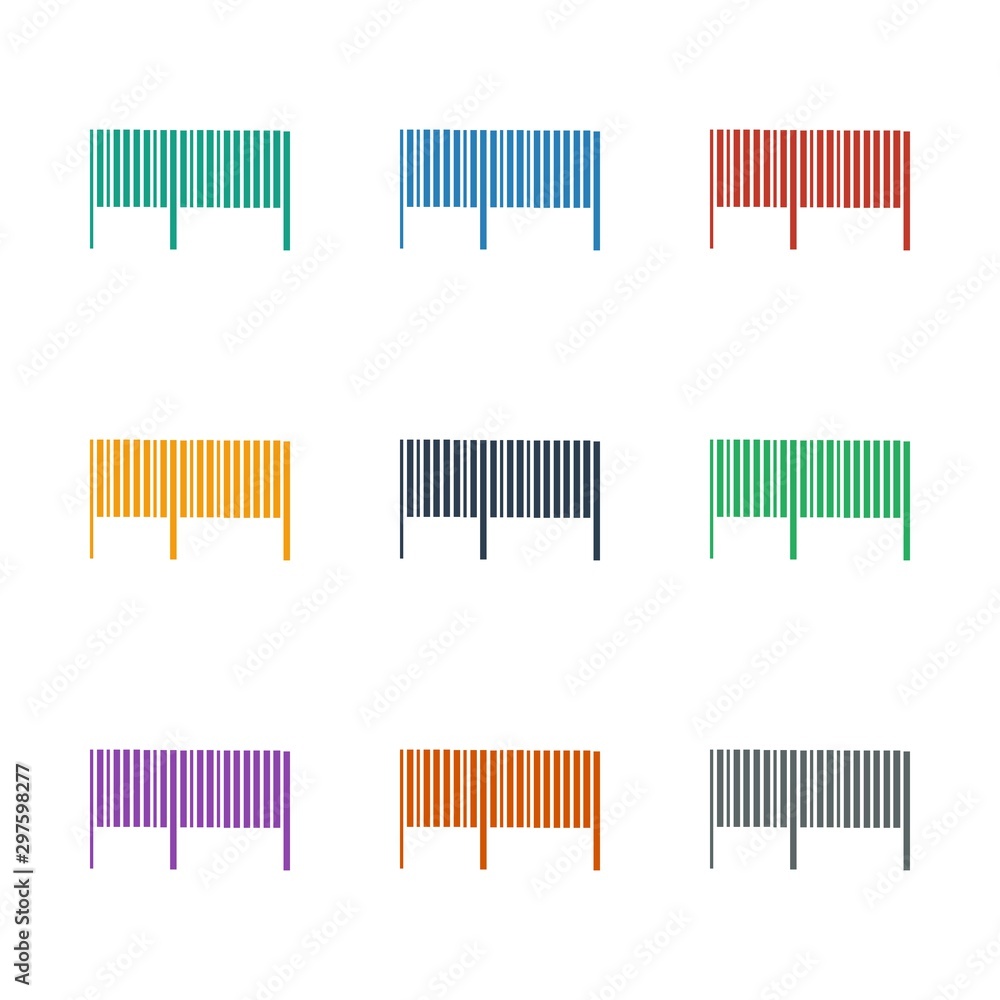 Poster bar code icon white background