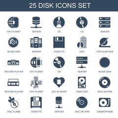 25 disk icons