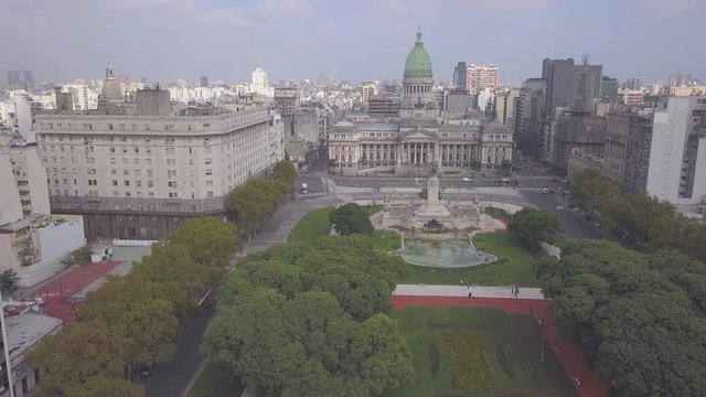 Aerial view of the city of Buenos Aires, Argentina (Original DJI Mavic Pro clip shot in flat D-Log profile)