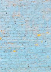 Light blue brick wall texture, vertical background