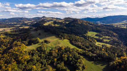 Beautiful Seasonal Landscape in Pieniny Mountains at Fall © marcin jucha