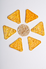 rise crackers isolated on white background