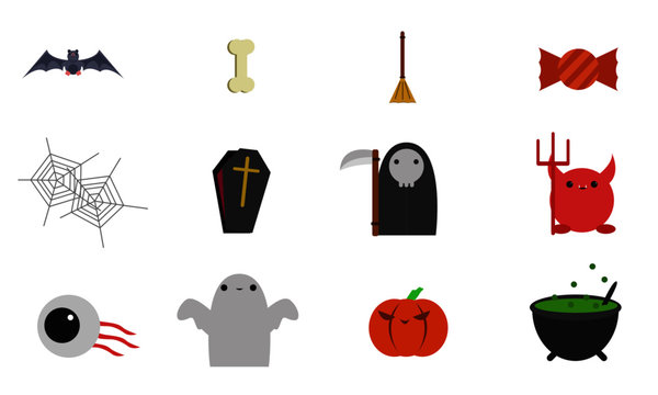 halloween cute flat design