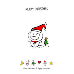 성탄절 / 손으로 그린 성탄전 카드