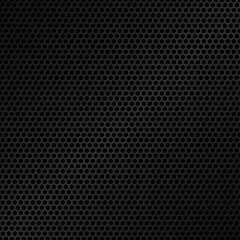 Honeycomb pattern. Black metal texture background. Vector illustration