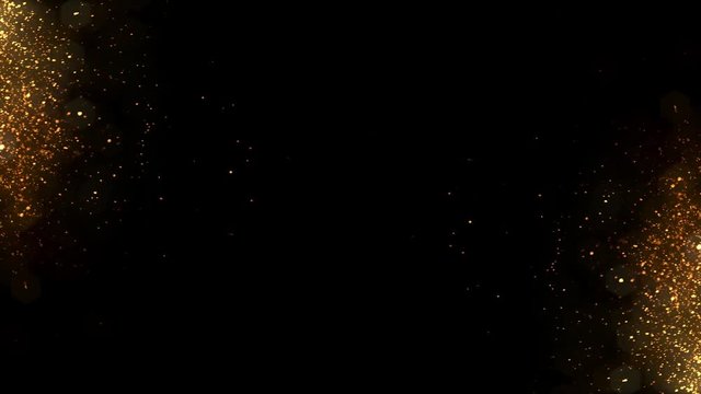 golden flowing particles fairy dust background