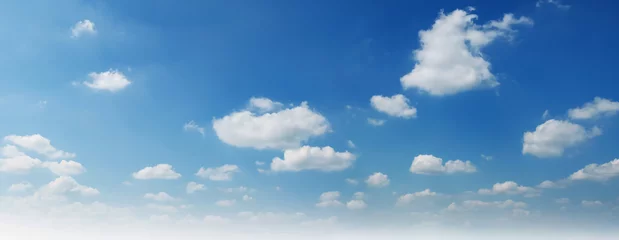 Poster white cloud on blue sky in morning light background © lovelyday12