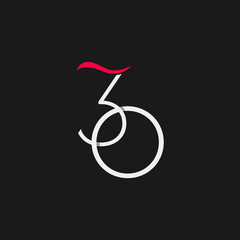 30 Years Anniversary Celebrations Vector Template Design Illustration