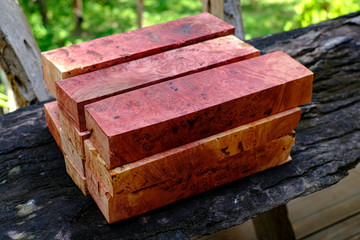 Nature pink burl wood striped