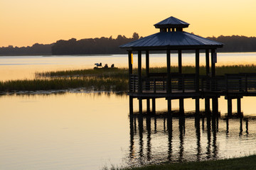 A small lake in a central Florida retirement community