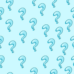 Vector Seamless Pattern of Question Marks. Quiz Background.