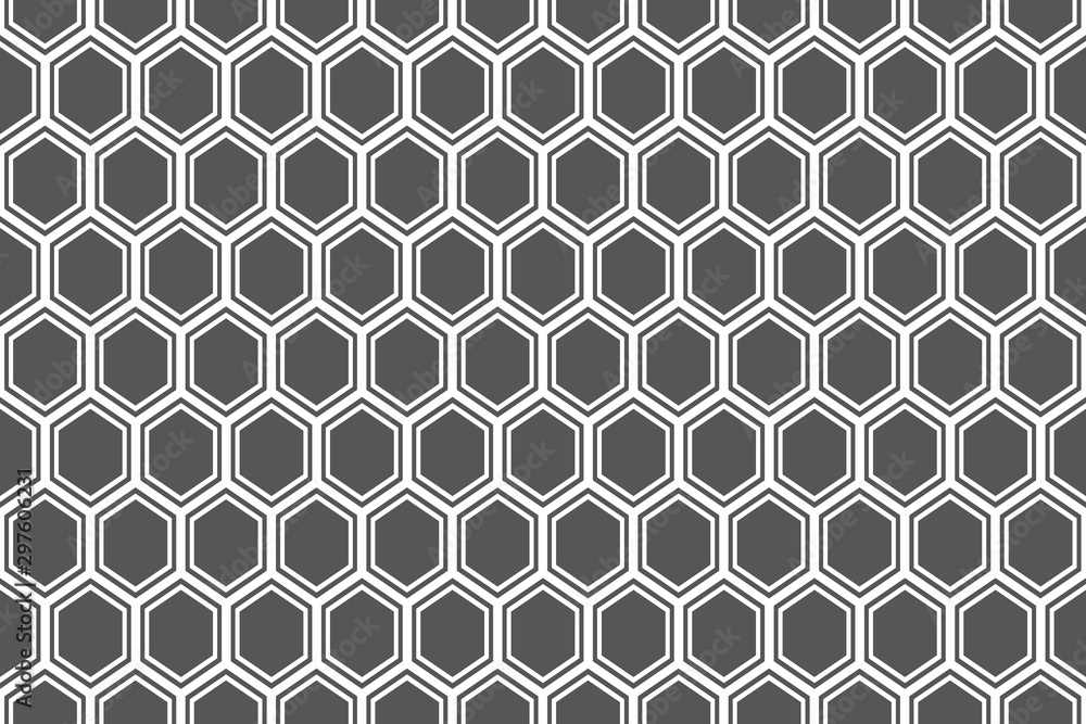 Poster abstract hexagonal grid seamless background.