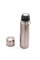 Thermos Vacuum Bottle isolated on white