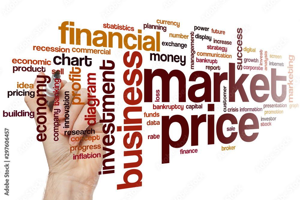 Sticker Market price word cloud