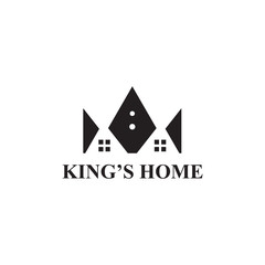 King's home logo design vector template