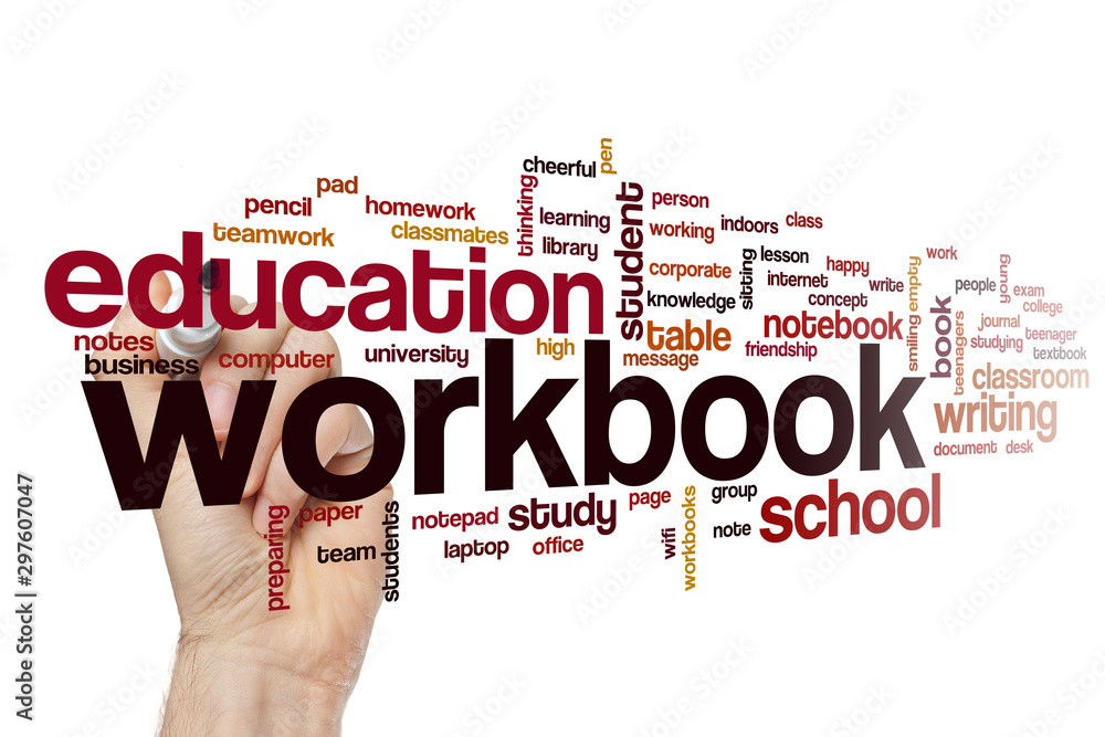 Wall mural Workbook word cloud