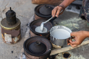 woman cooking in the kitchen