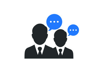 chat icon, meeting icon vector