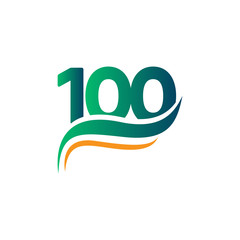 100 Years Anniversary Celebrations Vector Template Design Illustration