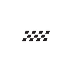 Race flag icon logo design vector template