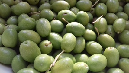 green organic wild olives background