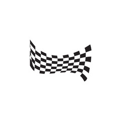 Race flag icon logo design vector template