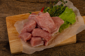 Raw pork meat for roast