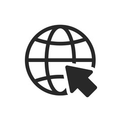 Internet, go to wab, globe icon vector symbol illustration EPS 10