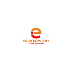 Ei Sun Logo Design Vector