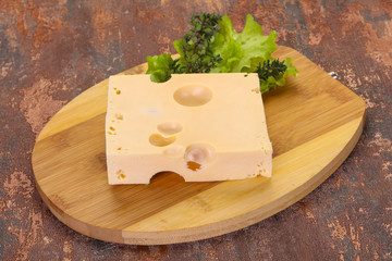 Maasdam cheese brick