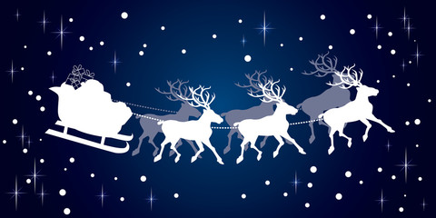 Reindeeers and sleigh