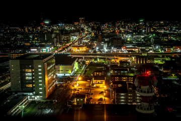 Fototapeta na wymiar 石川県庁から見る金沢の夜景