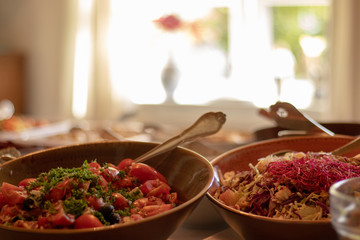 vegetables and salad