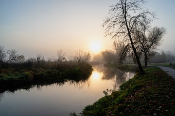 Polska złota jesień w Supraślu, Podlasie, Polska