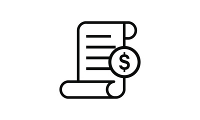 invoice, money bill icon