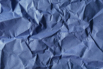 crumpled blue paper