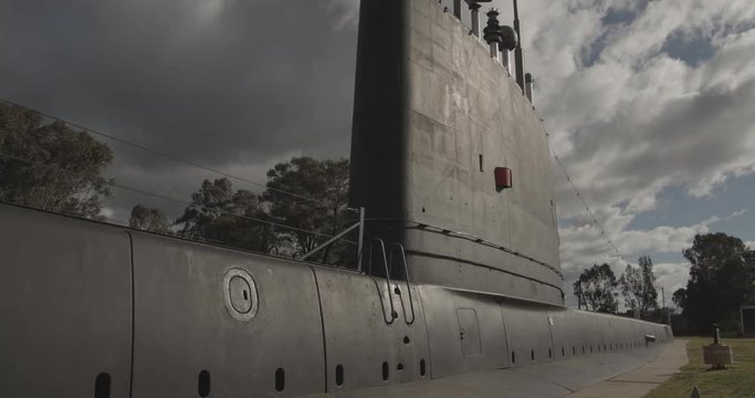 The Historic 'HMAS Otway (S 59)', Once Part Of The Royal Australian Navy, Now In Holbrook Park Along The Hume Highway In New South Wales, Australia