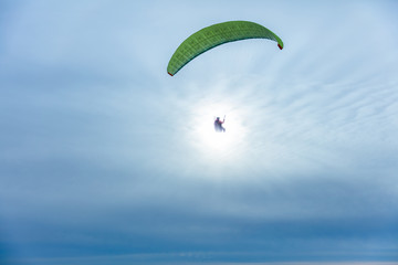 Paragliding over the mountains