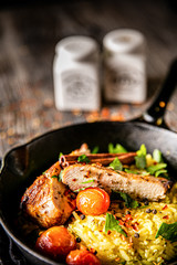 Delicious food on the table