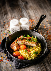 Delicious food on the table