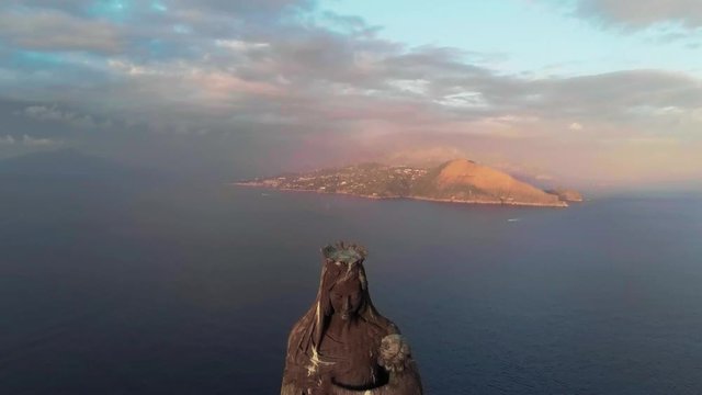 Statue on gulf of Sorrento