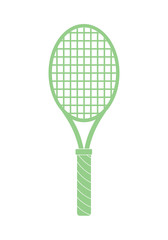 Tennis racket flat icon isolated on white background