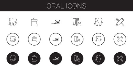 oral icons set