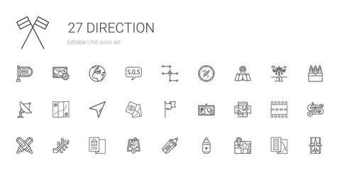 direction icons set